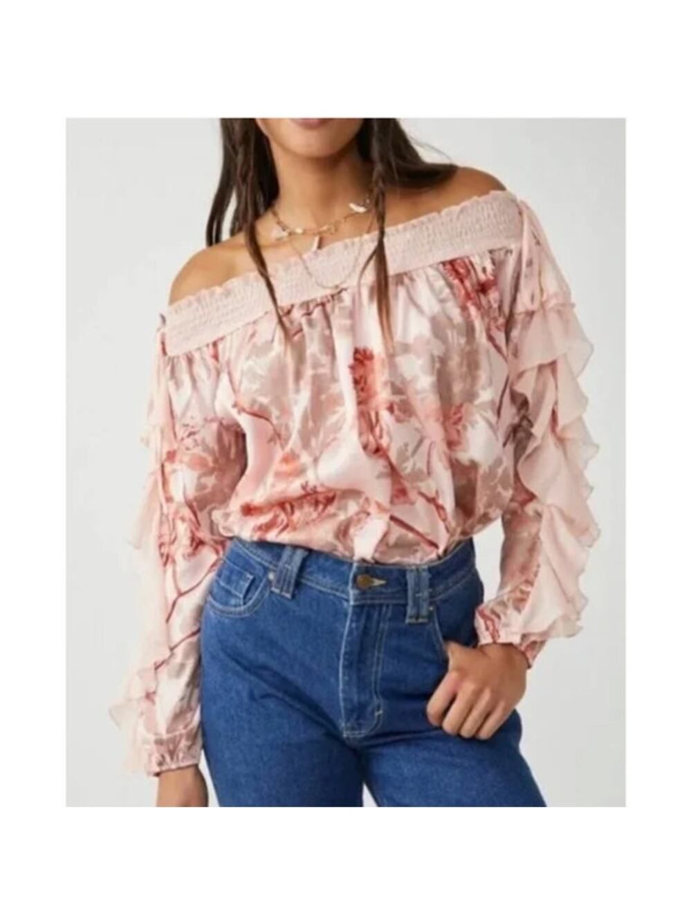 FREE PEOPLE Born To Love Floral Bodysuit in Lotus Combo Size S